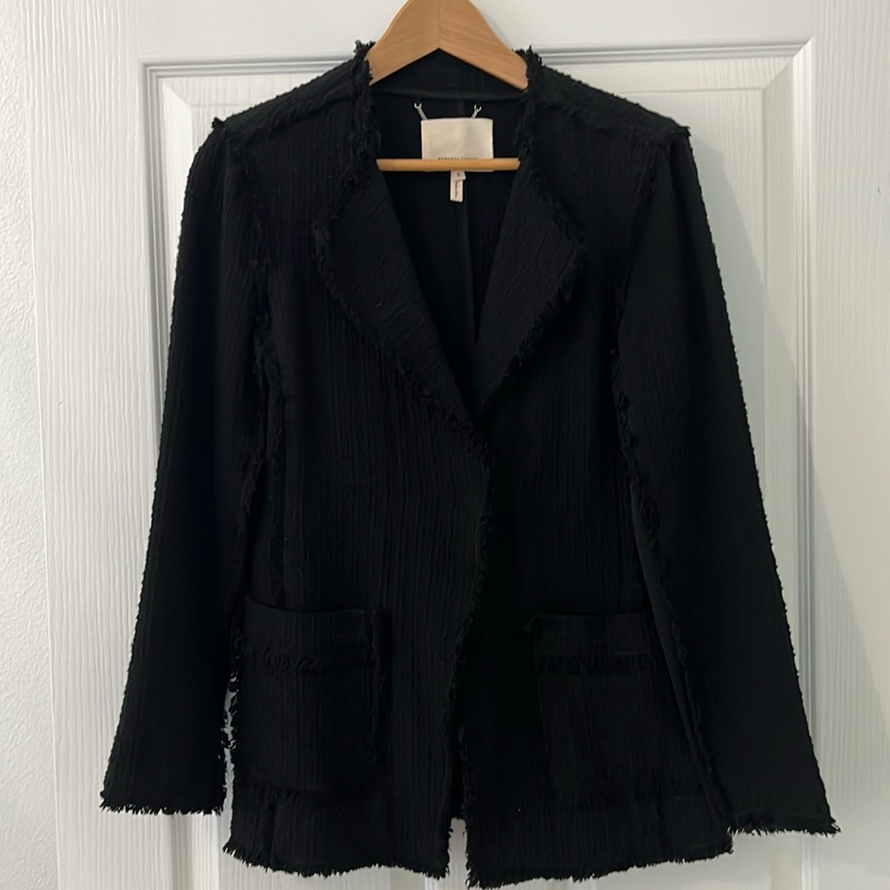 Rebecca Taylor Boucle Blazer in Black size 8